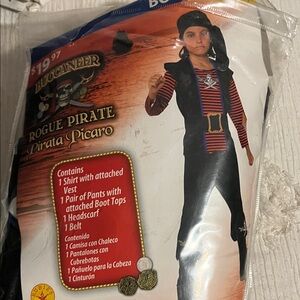 Rogue Pirate Costume for Kids - Black and Red
